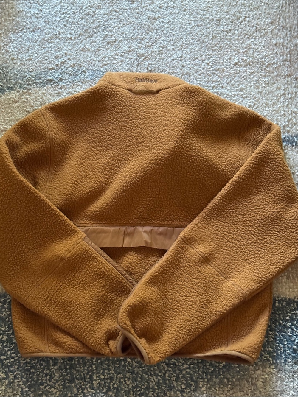 NEW Halfdays Chapelle Water Repellent Fleece Jacket in Nubuck - Picture 7 of 8